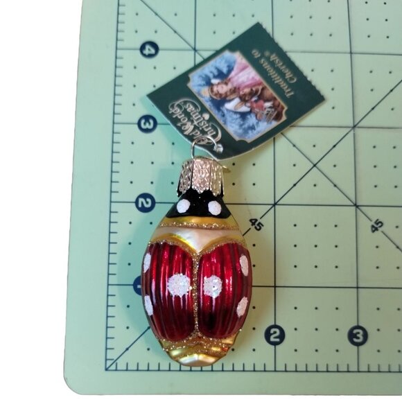 Old World Christmas 2018 Glass Lucky Ladybug Christmas Ornament (New) - Picture 5 of 6